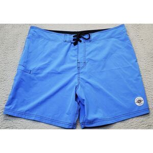 Panama Jack Board Shorts Men's 40 Blue Polyester High‎ Rise Swimwear Drawstring